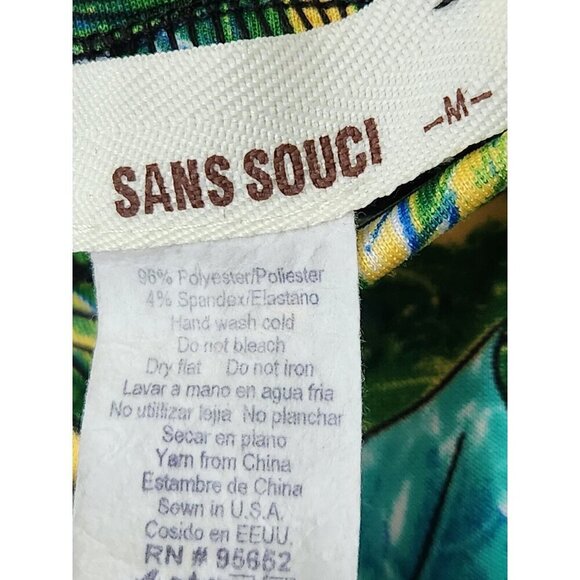 Sans Souci hawaiian tropical skater skirt swim cover up M beach vacation - Picture 5 of 5